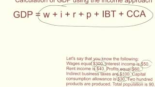 Calculation of GDP income approach [upl. by Gladis]