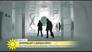 Ishotellet i Jukkasjärvi – ett av världens 100 bästa resmål  Nyhetsmorgon TV4 [upl. by Nolyak461]